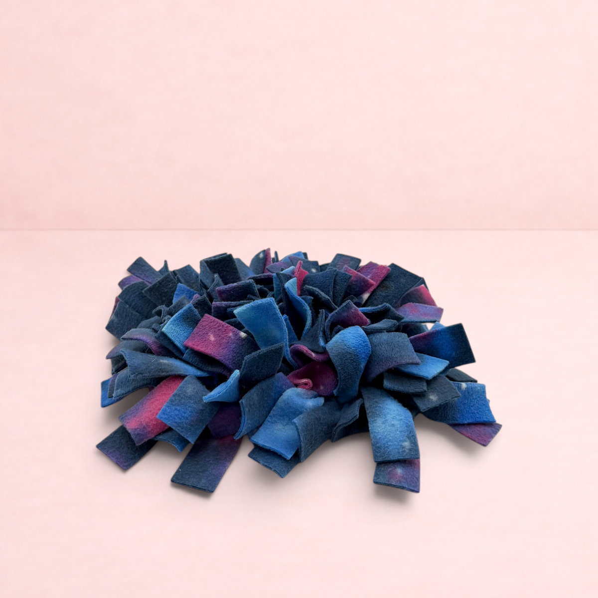 Darling Bun Shop Bonfire Edition galaxy-themed fleece snuffle mat for rabbit foraging and enrichment