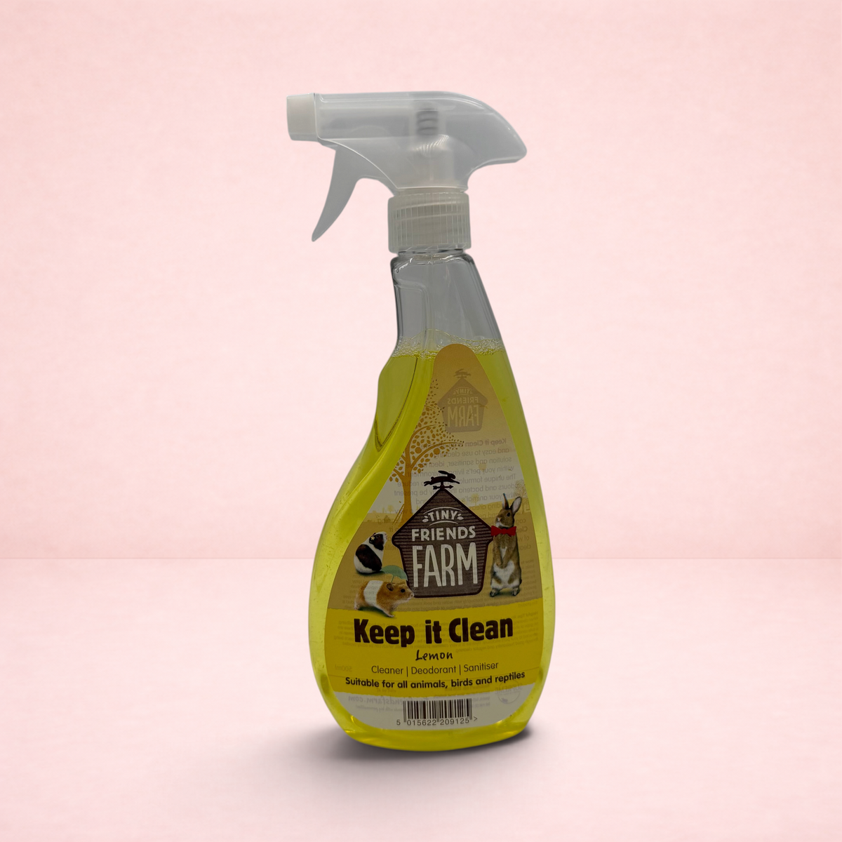 Darling Bun Shop Lemon Keep It Clean disinfectant spray bottle for small animal cages and accessories