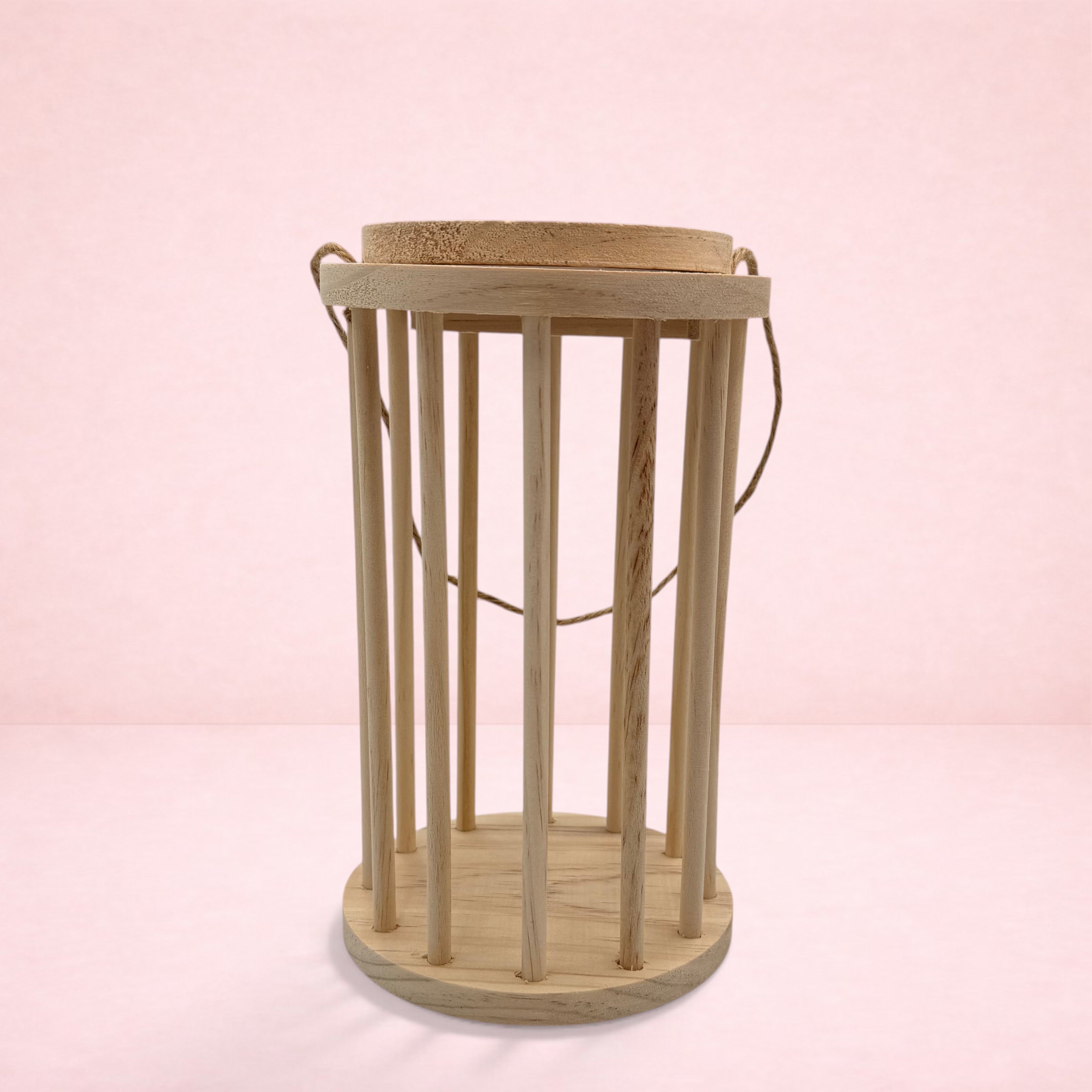 Darling Bun Shop 3-in-1 wooden hay roller for rabbits with a removable lid and hanging rope