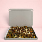 Darling Bun Shop Autumn Edition Forage Box filled with natural dried pumpkin, apple, and dandelion root for pets.