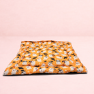 Darling Bun Shop handmade orange Halloween ghost print cushion for small pets like rabbits and guinea pigs