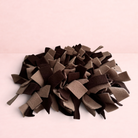 Darling Bun Shop Cappuccino Snuffle Mat in brown and beige felt for small pets to forage for treats.