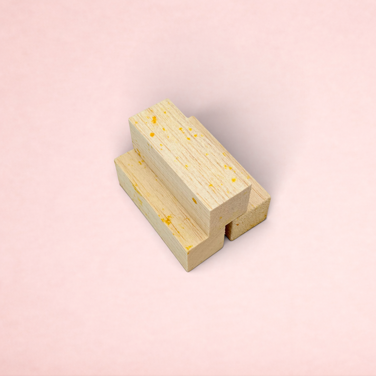 Darling Bun Shop butternut squash-infused balsa wood chew blocks for rabbits and small pets on a white background