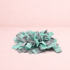 Darling Bun Shop green and grey felt snuffle mat for small pets to forage for treats and slow down eating