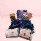 Darling Bun Shop Calming Bonfire Bundle with galaxy snuffle mat, chamomile flowers, calming bites, and rabbit treats.