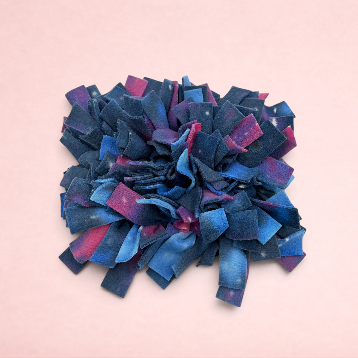 Darling Bun Shop Bonfire Edition galaxy-themed fleece snuffle mat for rabbit foraging and enrichment