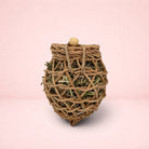 Darling Bun Shop natural vine acorn forage toy filled with timothy hay and dried herbs for small animals