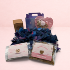 Darling Bun Shop Calming Bonfire Bundle with galaxy snuffle mat, oat stars, calming bites, and chamomile flowers.