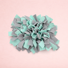 Darling Bun Shop green and grey felt snuffle mat for small pets to encourage foraging and slow feeding