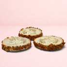 Darling Bun Shop natural loofah chews for small pets with a crunchy pumpkin coating for dental health