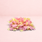 Darling Bun Shop pink and yellow felt snuffle mat for small pets to encourage foraging and slow feeding