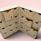 Darling Bun Shop 24 day reusable cardboard advent calendar for small animals filled with dried forage treats