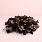 Darling Bun Shop Cappuccino Snuffle Mat in brown and beige felt for small pets to forage for treats