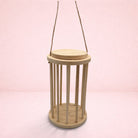Darling Bun Shop 3-in-1 wooden hay roller for rabbits with a removable lid and hanging twine string