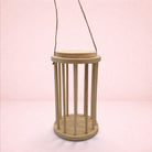Darling Bun Shop 3-in-1 wooden hay roller for rabbits with a removable lid and hanging twine for enclosure enrichment