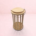 Darling Bun Shop 3-in-1 wooden hay roller toy for rabbits with a removable lid and hanging rope